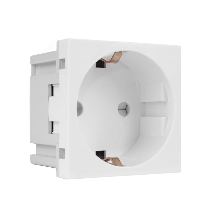 Maclean F-type (German) socket, fits glass frames, white MCE719W