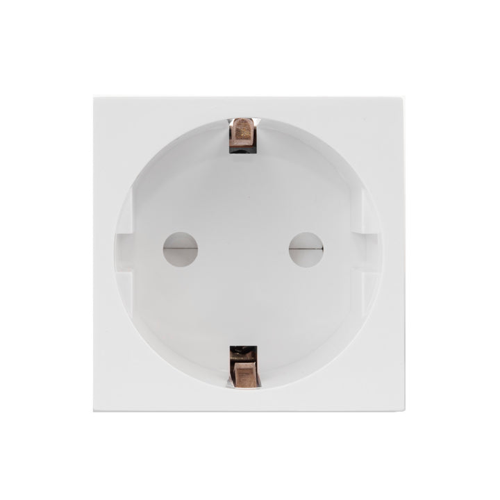 Maclean F-type (German) socket, fits glass frames, white MCE719W