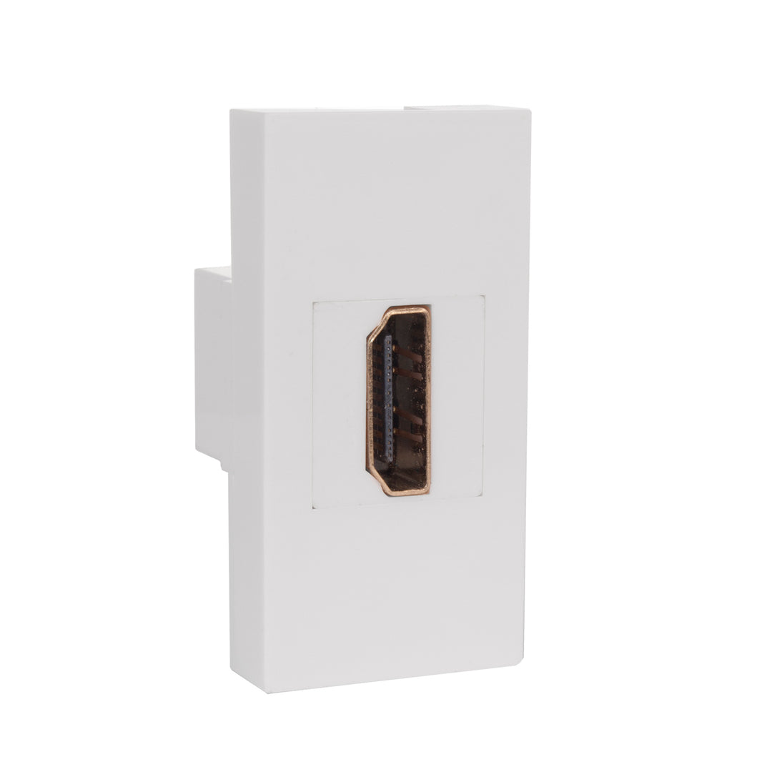 Maclean MCE720W Asraon Soicéad HDMI Asraon Balla Modúlach Flush Mount (soicéad HDMI, Bán)