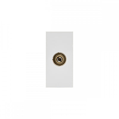 Maclean MCE726W Cable TV Outlet Modular Wall Outlet Without Frame Flush Mount (TV Outlet, White)
