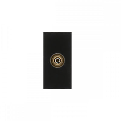 Maclean MCE726B Cable TV Outlet Modular Wall Outlet Without Frame Flush Mount (TV Outlet, Black)
