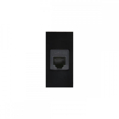 Maclean MCE725B LAN Socket CAT.6 Universal Network Socket Modular Wall Socket Flush Mount (LAN Socket, Black)