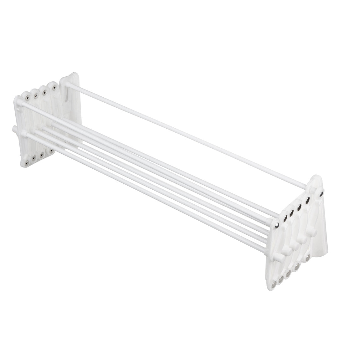 Laundry Clothes Airer Line Dryer Folding Wall Mounting Balcony Drying Rack Portable Steel 50cm Width