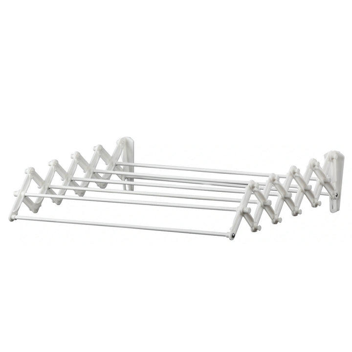 Wall-mounted telescopic clothes dryer Accordion drying rack wall-mounted (60cm, White)