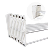 Wall-mounted telescopic clothes dryer Accordion drying rack wall-mounted (80cm, White)