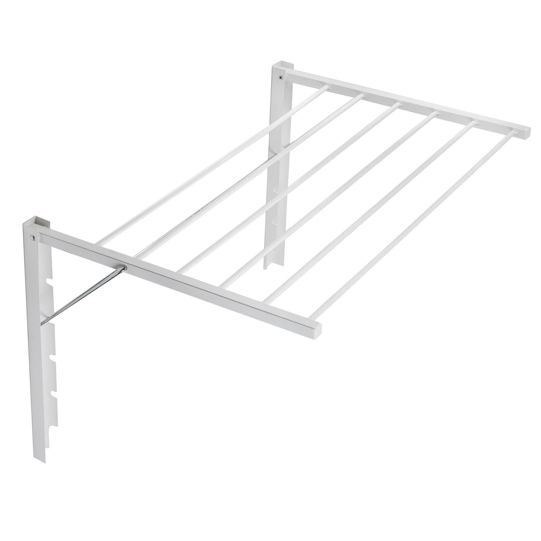 Majka Wall Mounted Clothes Airer Drying Rack 70cm White