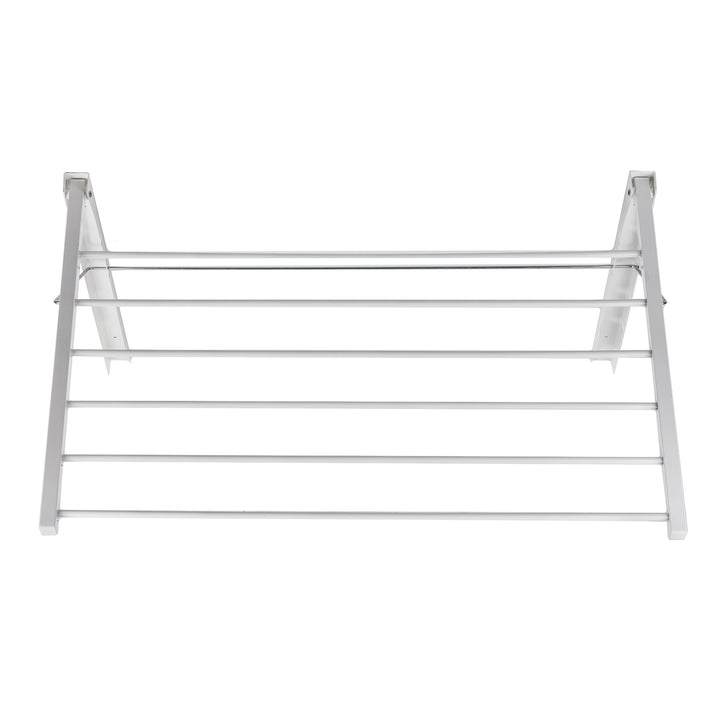 Majka Wall Mounted Drying Rack Airer 80cm White Extendable Folding