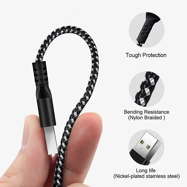 Cábla USB C Maclean MCE482 ag Tacú le hAistriú Sonraí Táille Tapa, 2.4A, 5V/2.4A, Dubh, Fad 2m