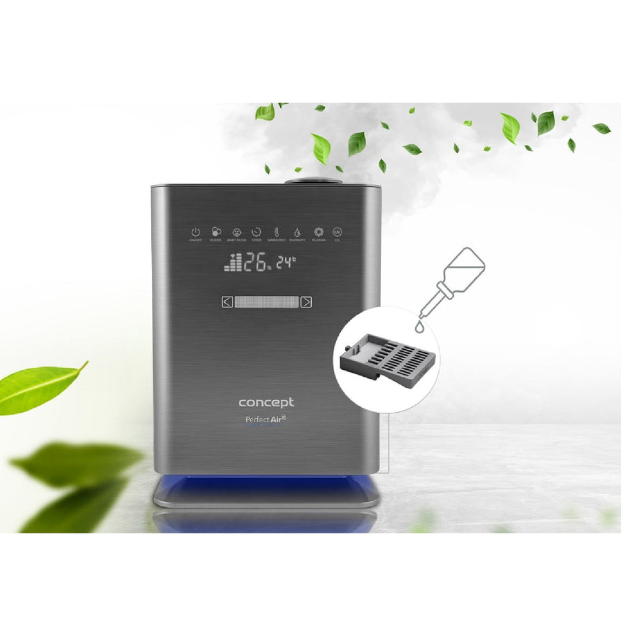 CONCEPT ZV2021 Humidifier Perfect Air Wifi Remote Aromatherapy Timer UV UVC LED Display