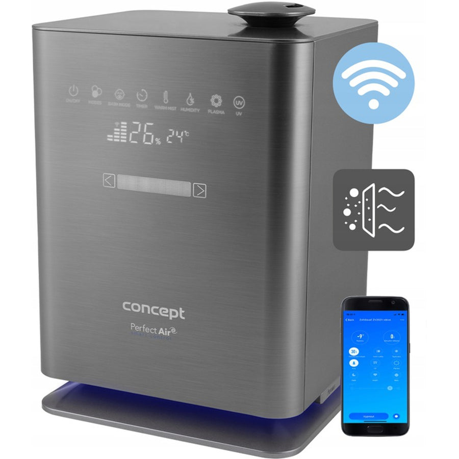 CONCEPT ZV2021 Humidifier Perfect Air Wifi Remote Aromatherapy Timer UV UVC LED Display