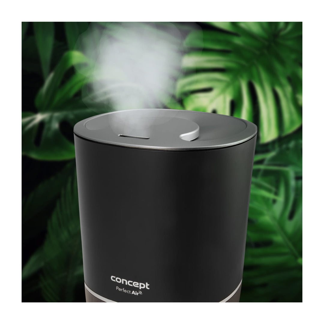 Perfect Air Humidifier Aromatherapy Diffuser 4 liters 3 levels of steam intensity Suitable for rooms up to 30 m2 (Black)