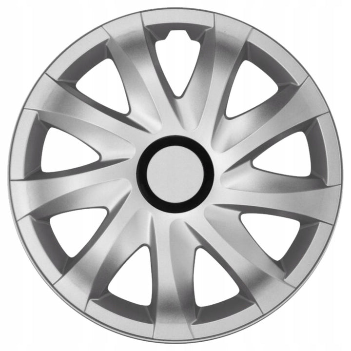 NRM 14" Clúdaigh Rothaí Hubcaps Baile Átha Troim Silver 4 PCS Socraigh frithsheasmhach in aghaidh ABS durable