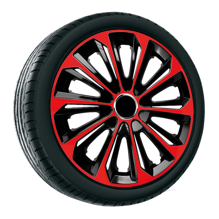 NRM EXTRA STRONG RED BLACK 15'' hubcaps red-black 4 pieces