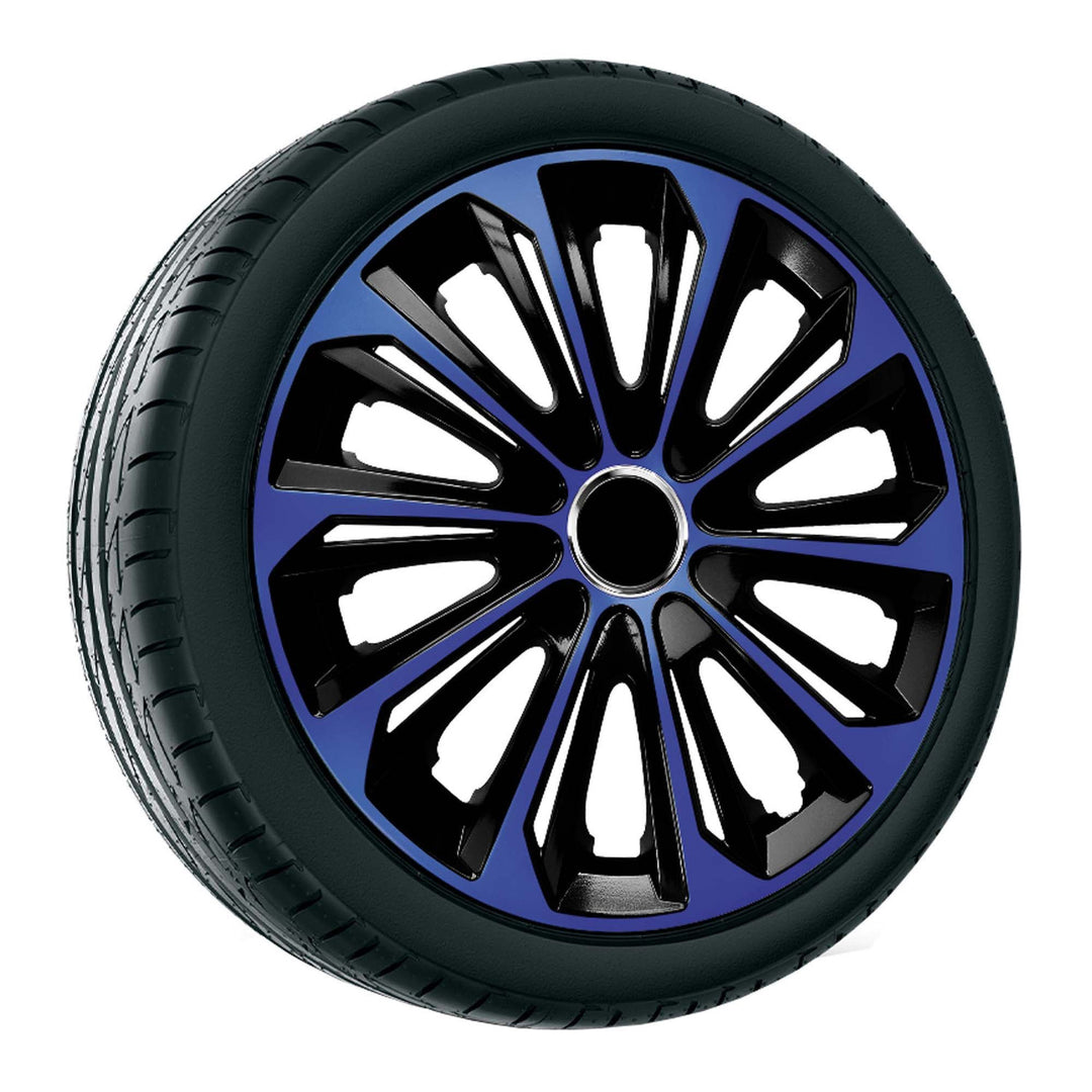 NRM 14" Clúdaigh Rothaí Hubcaps Trims Car Blue 4 PCS Socraigh Uilíoch Frithsheasmhach Aimsire