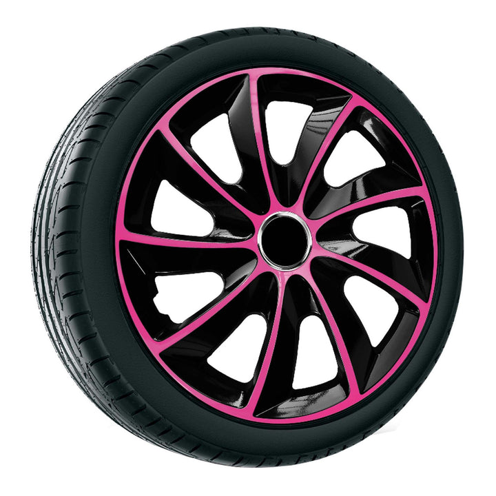 NRM EXTRA STIG PINK BLACK Pink/Black 15" hubcaps 4 pieces