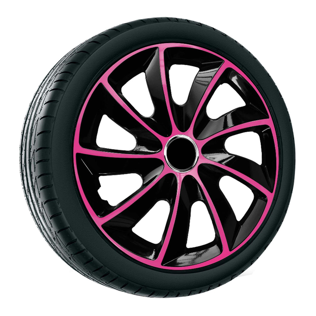 17" NRM EXTRA STIG PINK BLACK pink/black hubcaps 4 pieces