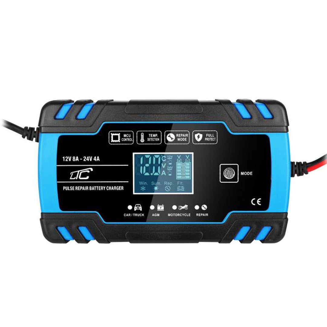 LAMEX LX1204 Deisiúchán Pulse Charger Battery 12V 8A / 24V 4A Cadhnraí 120Ah AGM Glóthach Aigéad Luaidhe