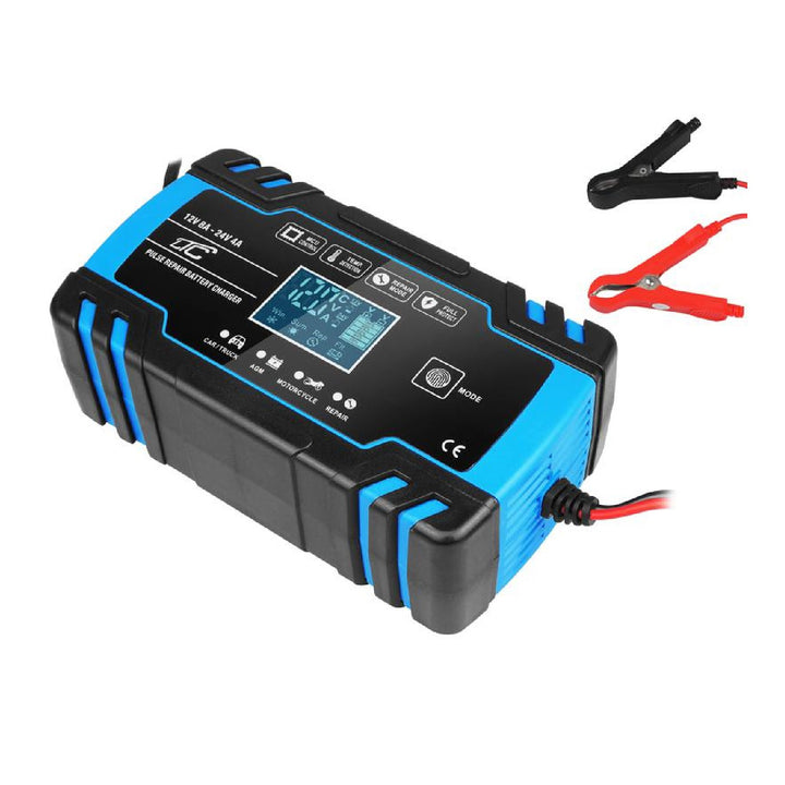 LAMEX LX1204 Deisiúchán Pulse Charger Battery 12V 8A / 24V 4A Cadhnraí 120Ah AGM Glóthach Aigéad Luaidhe