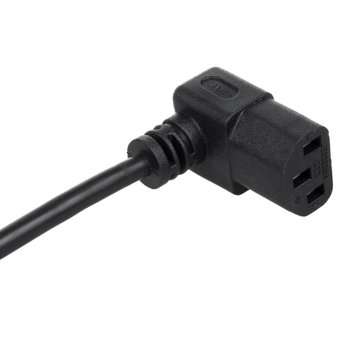 Power cord 3-pin protective contact for power plug 90 degree angle power cord bottom angle black (3 meters)