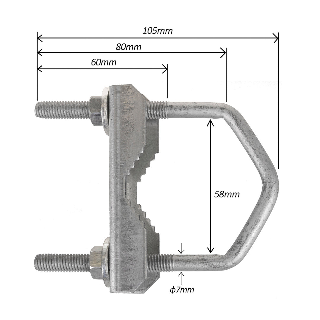 Maclean MCTV-923 Crann Antenna V-Bolt Frithsheasmhach in Creimeadh Cruach Ghalbhánaithe Mount