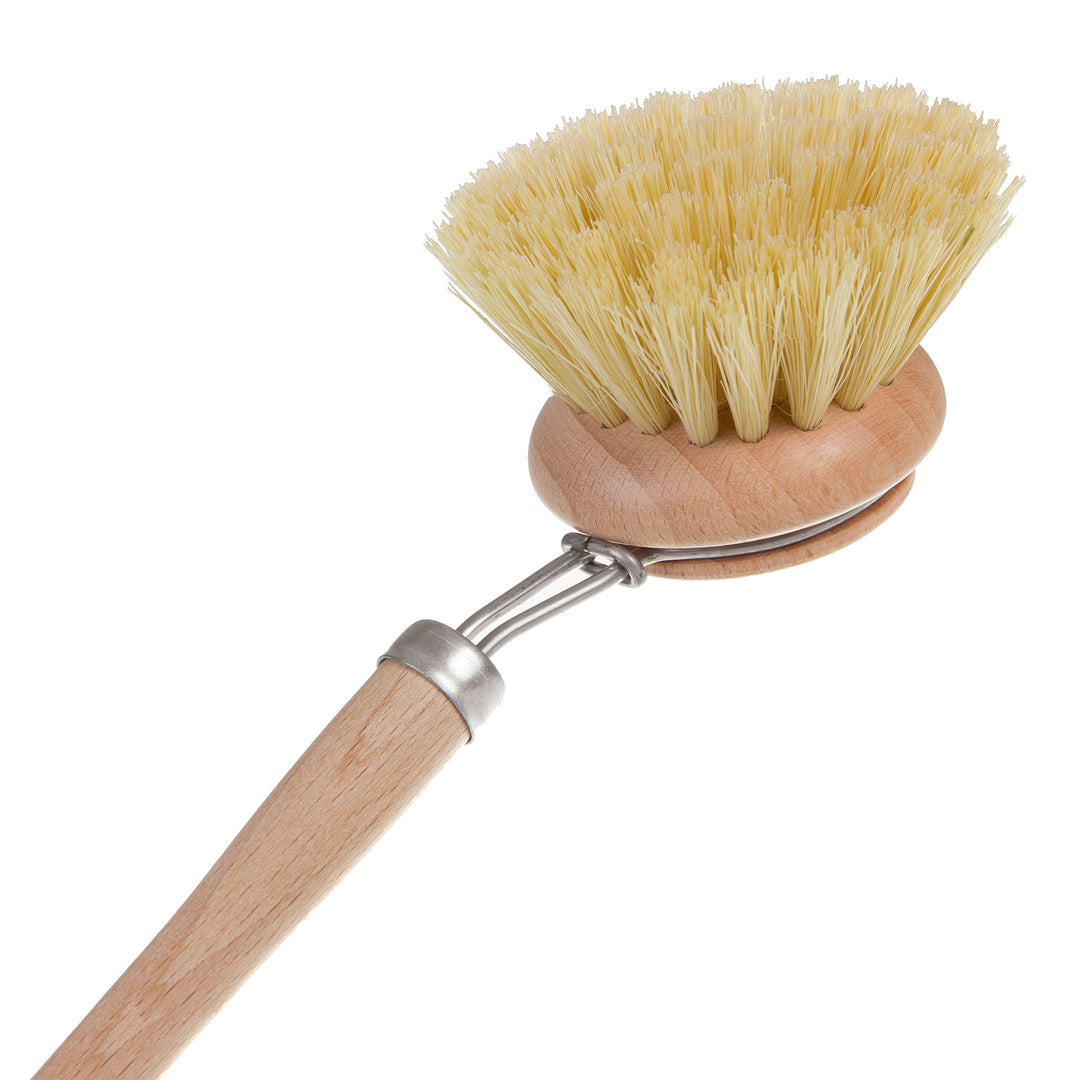 Wooden Dish Washing Brush Natural Tampico Agave Beech Wood Kitchen Pot Sink Washing Up