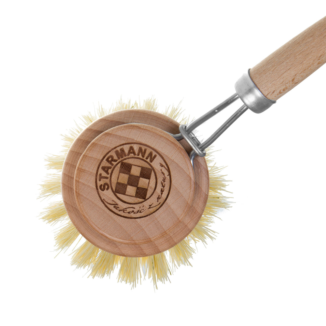 Wooden Dish Washing Brush Natural Tampico Agave Beech Wood Kitchen Pot Sink Washing Up