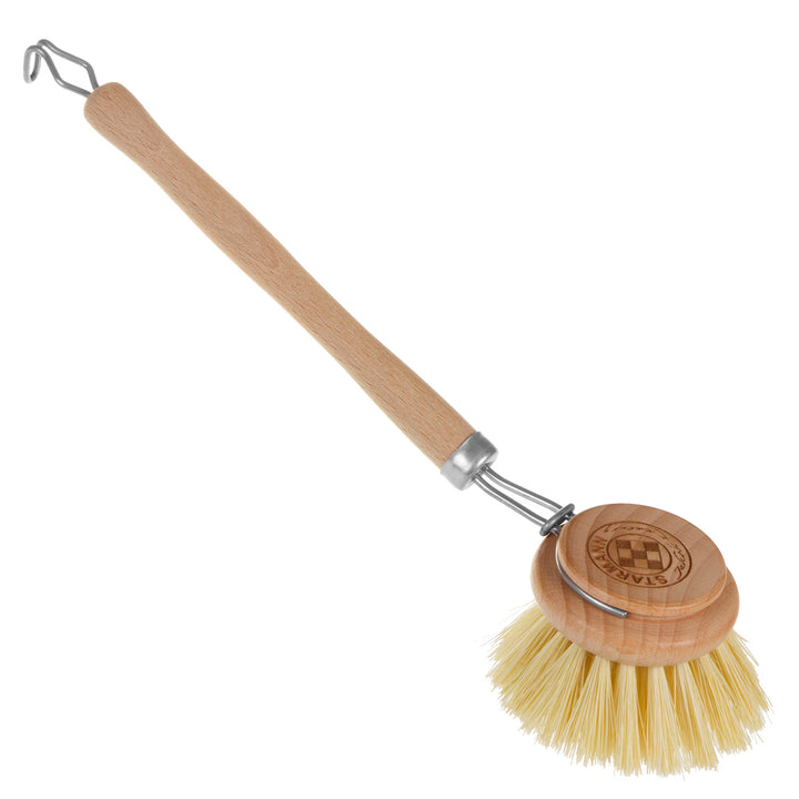 Wooden Dish Washing Brush Natural Tampico Agave Beech Wood Kitchen Pot Sink Washing Up