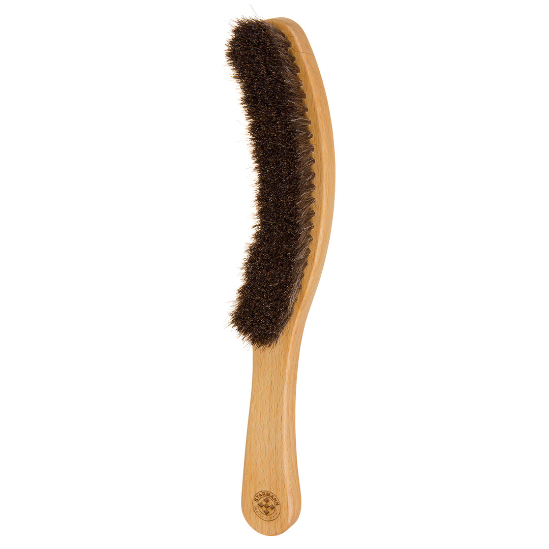 Hat Cleaning Brush Natural Horse Hair Bristle Beech Wood Ergonomic Long Handle