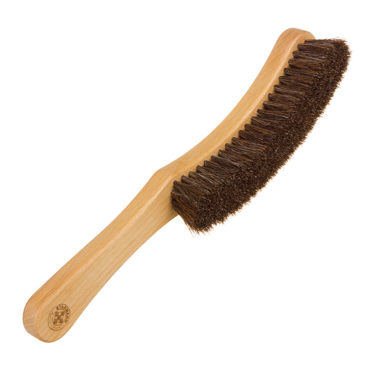 Hat Cleaning Brush Natural Horse Hair Bristle Beech Wood Ergonomic Long Handle