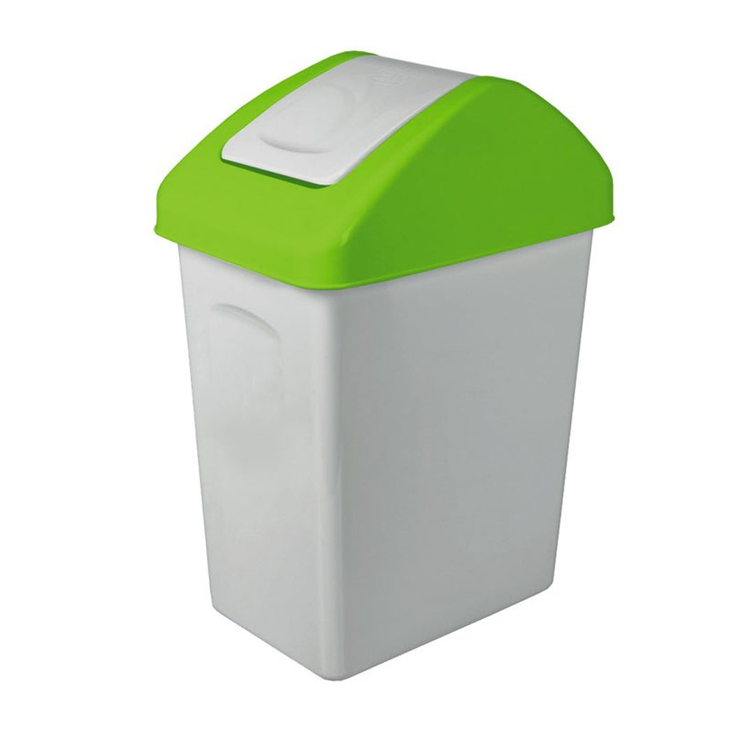 BranQ Sorting Waste Bin 25L with Swing Lid - Green - Waste Recycling ECO