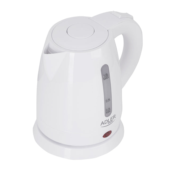 Plastic kettle 1,0L 1600W Adler AD 1272 white color