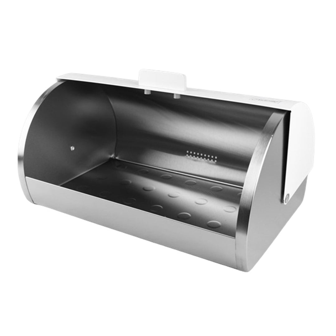 Bread Bin Breadbox Storage Container Bun Rolls Food Stainless Steel