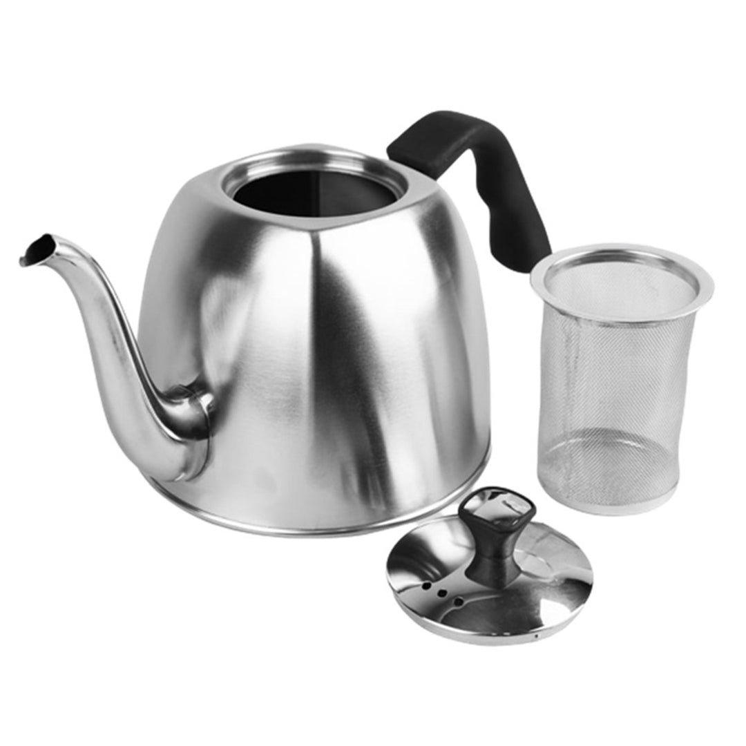 Teapot Kettle Luibheanna Tae Strainer 1.1L Gach Cócaire Ionduchtúcháin Gáis Cruach Dhosmálta