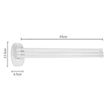 ABJ Universal Bathroom Kitchen Towel Rail Rack with 3 Movable Arms White