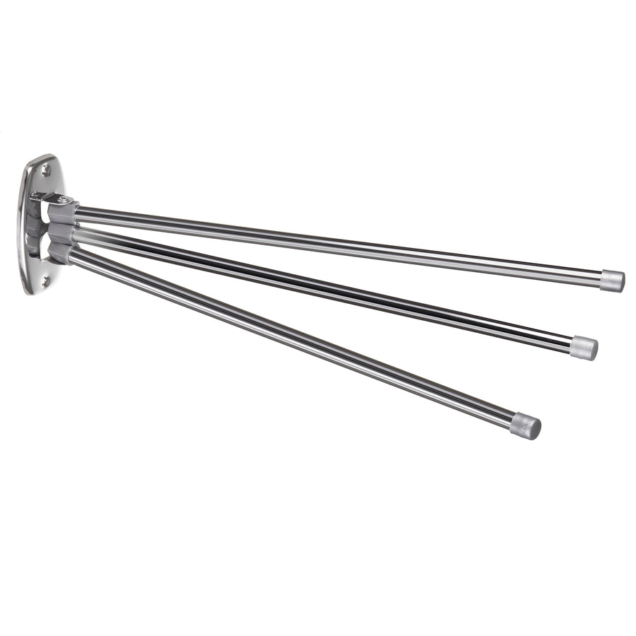 Universal Bathroom Kitchen Towel Rail with 3 Movable Arms 45cm Chrome