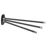 Universal Bathroom Kitchen Towel Rail with 3 Movable Arms Black