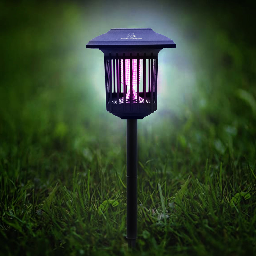 Maclean MCE448 2in1 Decorative Solar LED Lamp with UV light Insect Trap Killer Mosquito Lamp 2 Operation Modes IP44 Outdoor