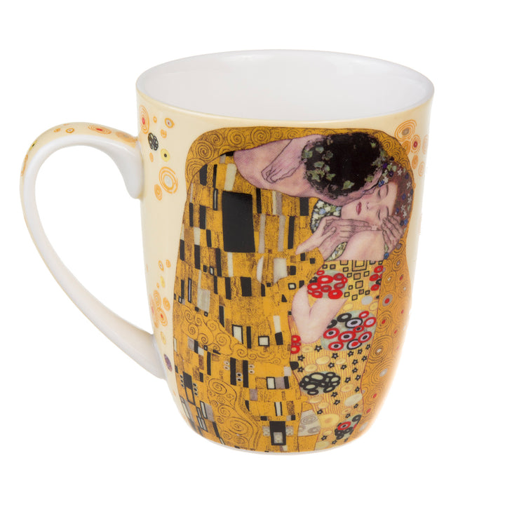 Mug Tae Caife Mug Poircealláin An Phóg le Gustav Klimt Mug Bronntanais Smaointe Gift Poircealláin 400ml