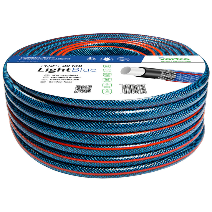 Píobán gairdín Vartco Light Blue 1/2" 20m 4 ciseal