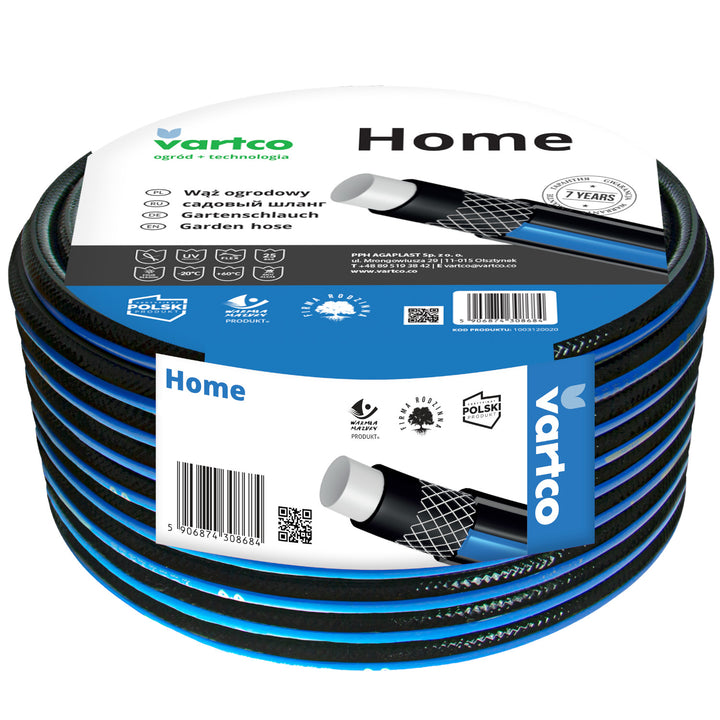 Vartco Home 1/2" flexible garden hose 50m 4 ply