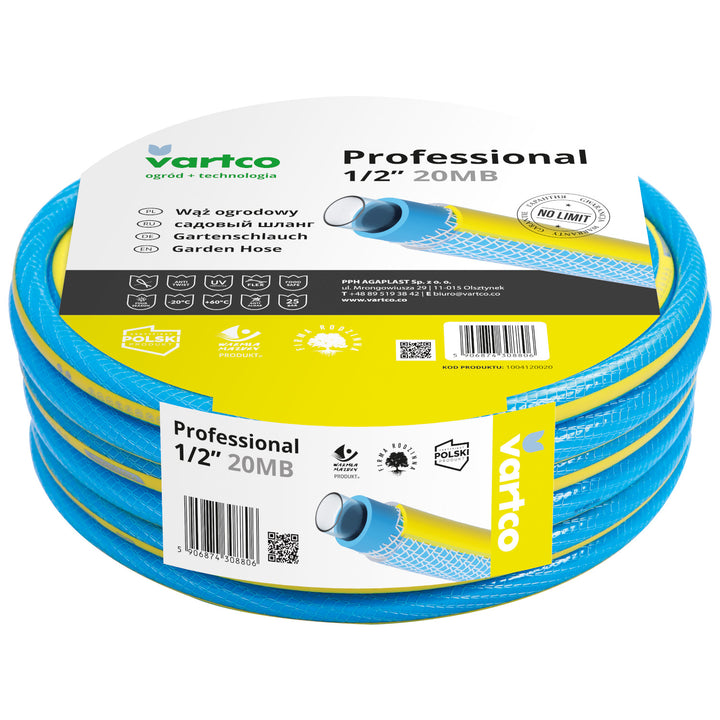 Vartco Professional 1/2" garden hose 20m 4 layers