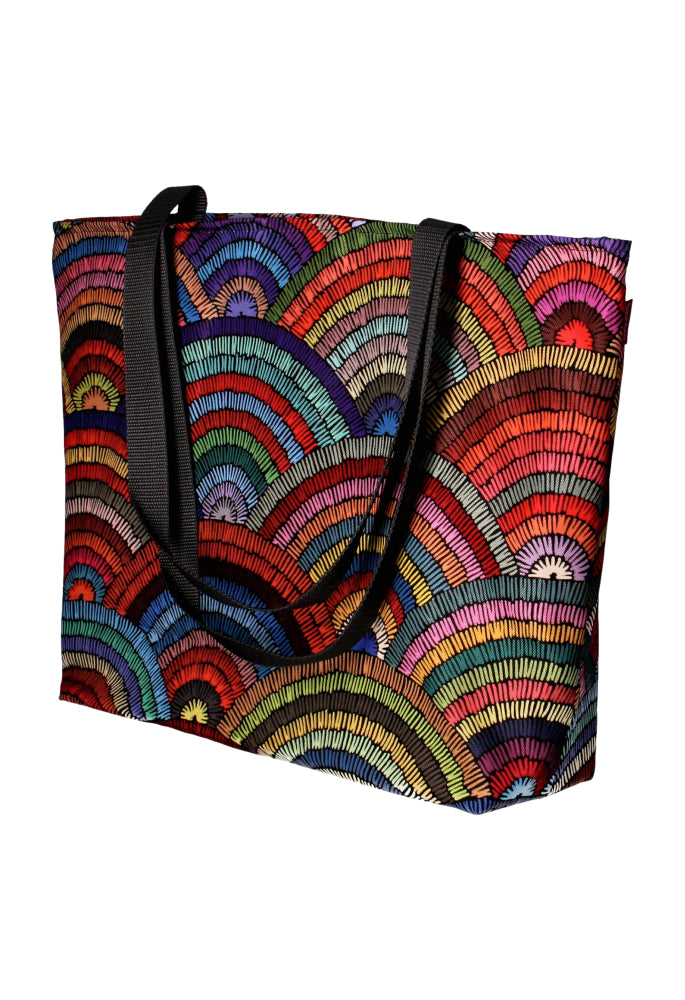 Holi Shoulder Bag with Zipper Ladies Shopper Fits A4 Tote Bag Bag with Motif Rumba