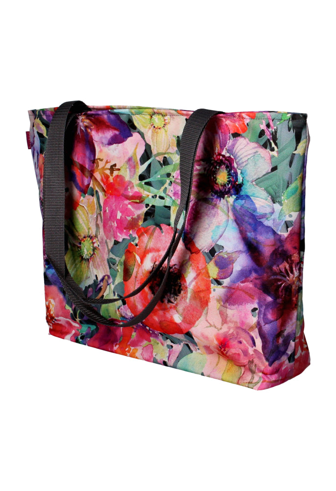 Mála ghualainn Holi le zipper mban shopper Oiriúnach do A4 mála tote mála le móitíf Flora