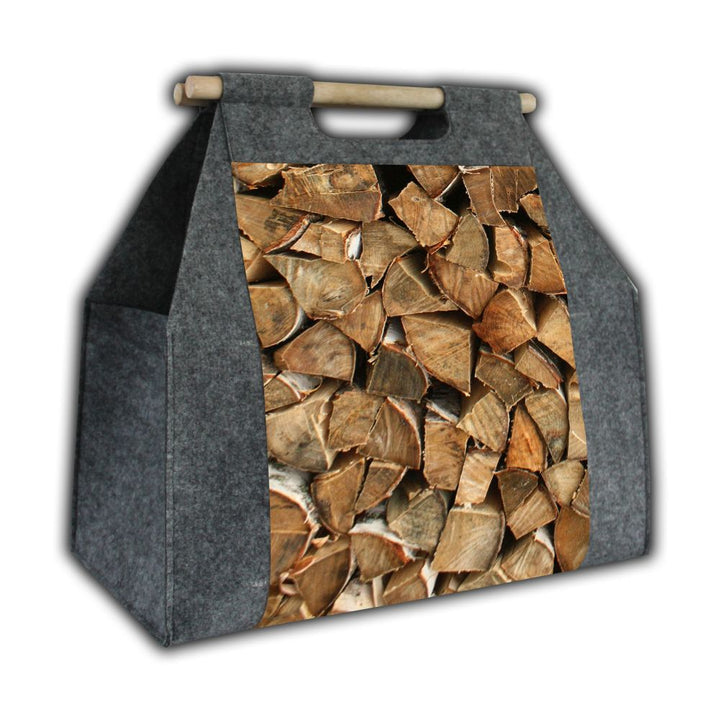 Firewood bag wood bag rectangular with handle clearing