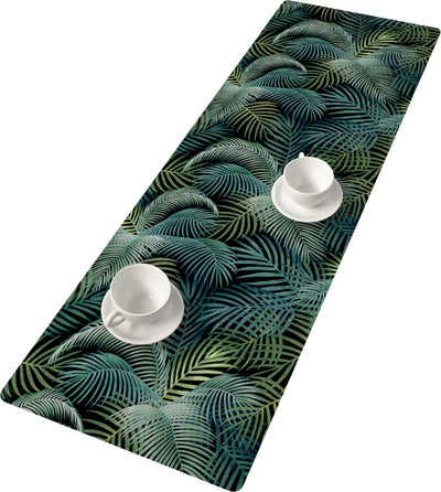 Bertoni table runner, eco-friendly felt, dimensions 95x33cm, Mallorca print pattern