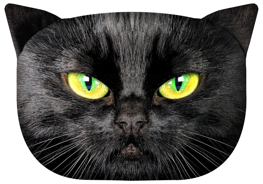 Bertoni Cat Nero decorative pillow 30x45 cm, velour, cat print, anti-allergenic insert
