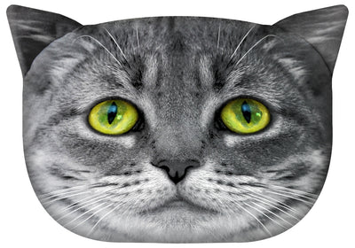 Bertoni decorative pillow Cat Lolek 30x45 cm, velour, cat print, anti-allergenic insert