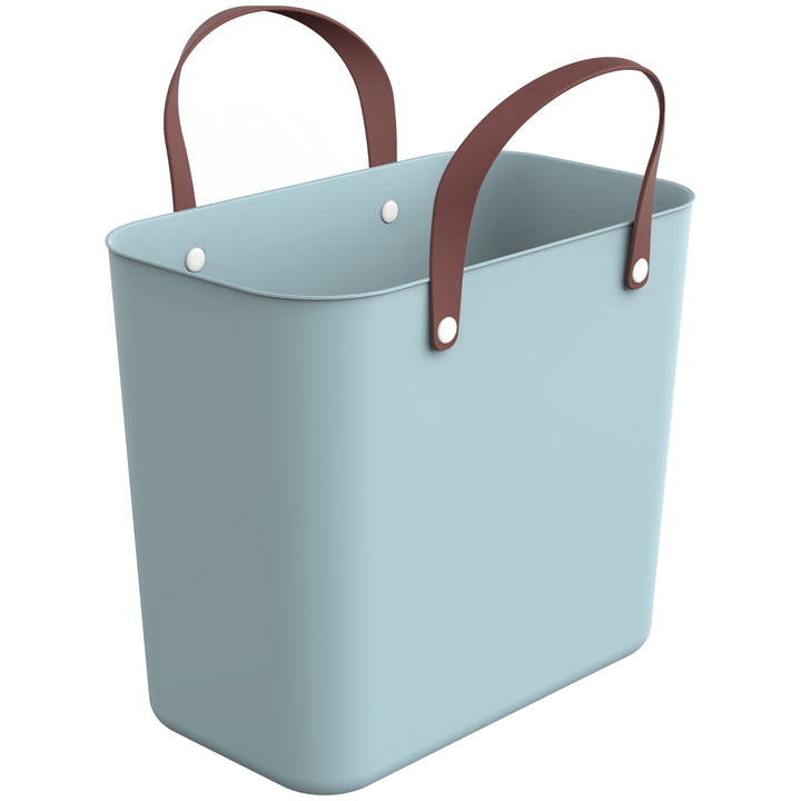 Rotho Albula Plastic Shopper Bag 25L - Blue - Shopping Basket with Handles Made of Recycled Plastic ECO