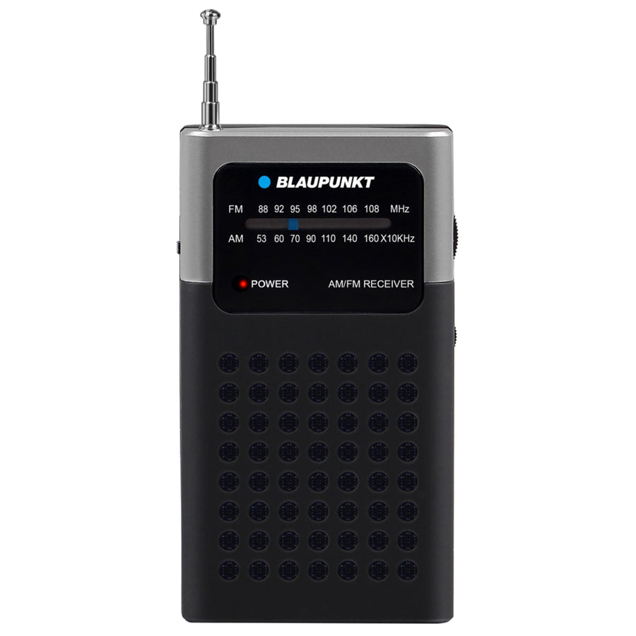 Blaupunkt PR4BK Pocket Radio AM/FM Portable Radio Telescopic Antenna Pocket Size Built-in 1.5" Speaker Battery Operated