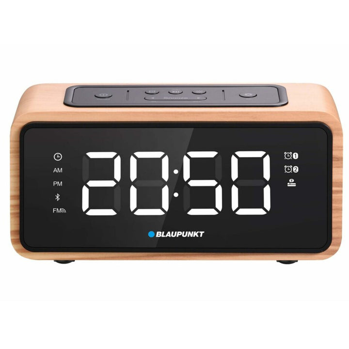 Blaupunkt CR65BT Radio Alarm Clock FM Bluetooth 60 Station Memory LED Display Clock with Double Alarm and Snooze Function